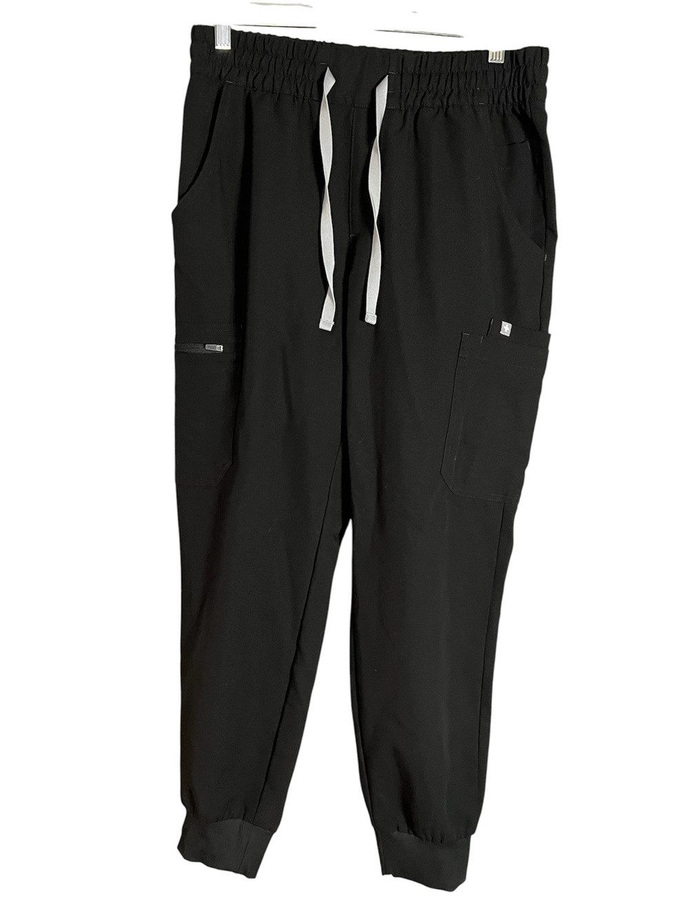 FIGS Technical Collection Jogger Scrub Pants Black Womens size Medium Cargo
